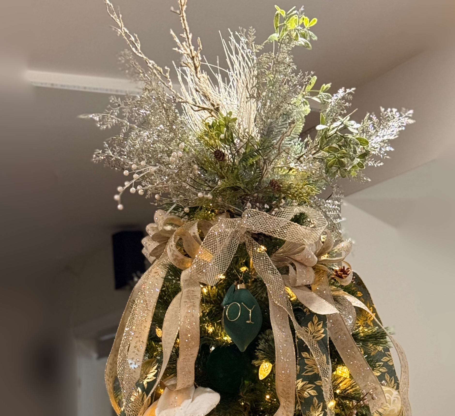Silver & Gold Christmas Tree Topper