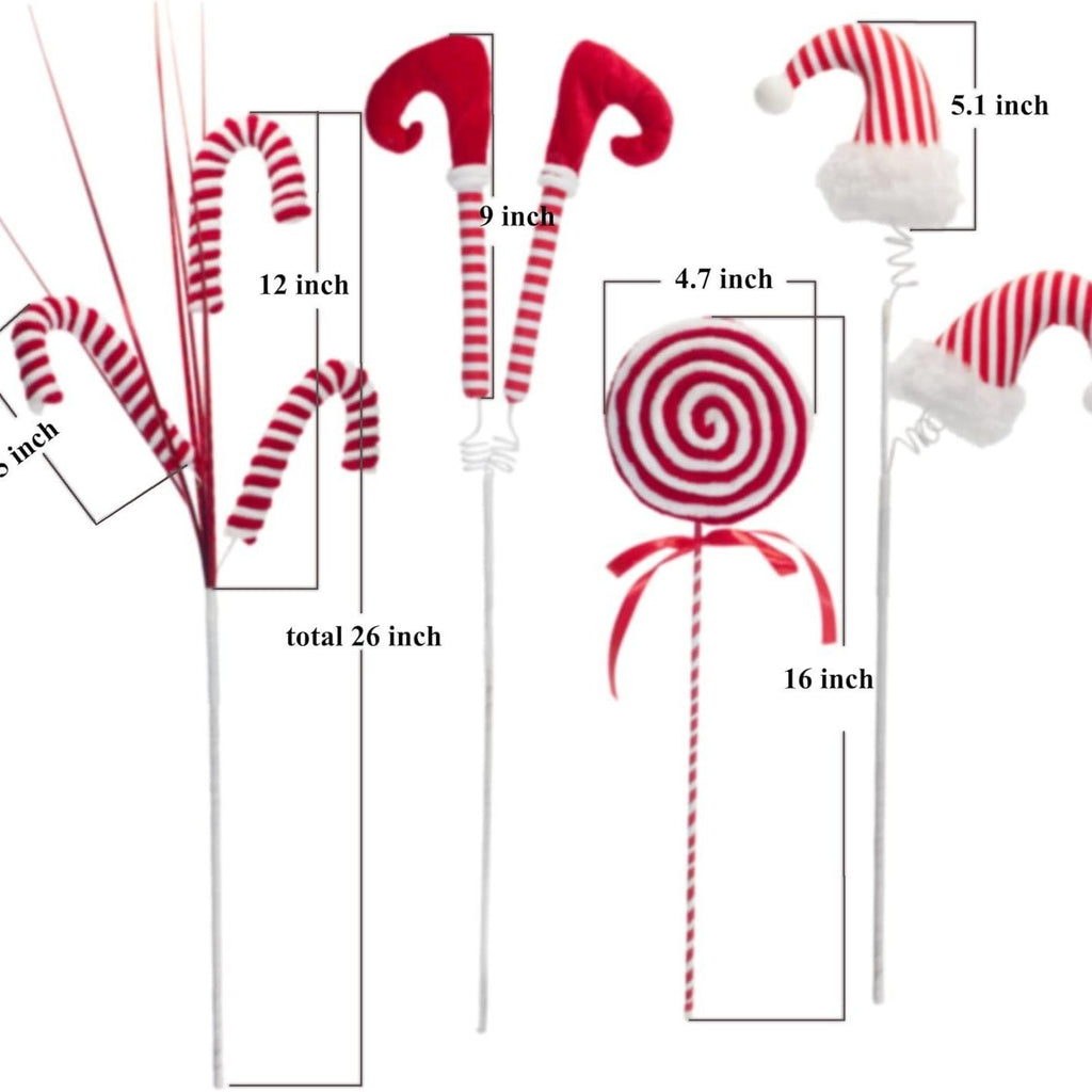 Christmas Tree Elf Leg Insert DIY Knit Hat Candy Cane Lollipop Christmas Decoration