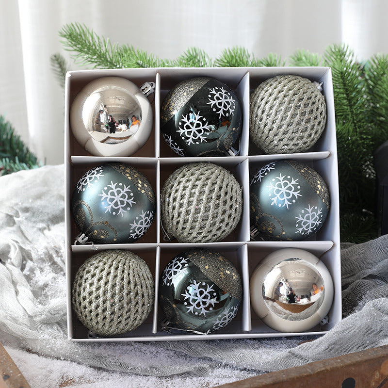 Christmas Ball Set Gift Box Christmas Painting Gift Pack Ball Christmas Tree Decoration Pendant