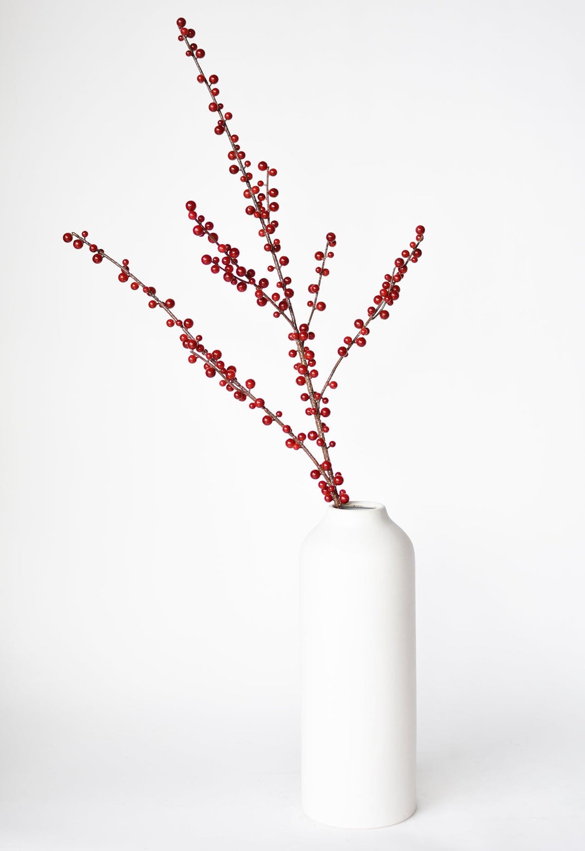 36" Faux Outdoor Red Berry Stem
