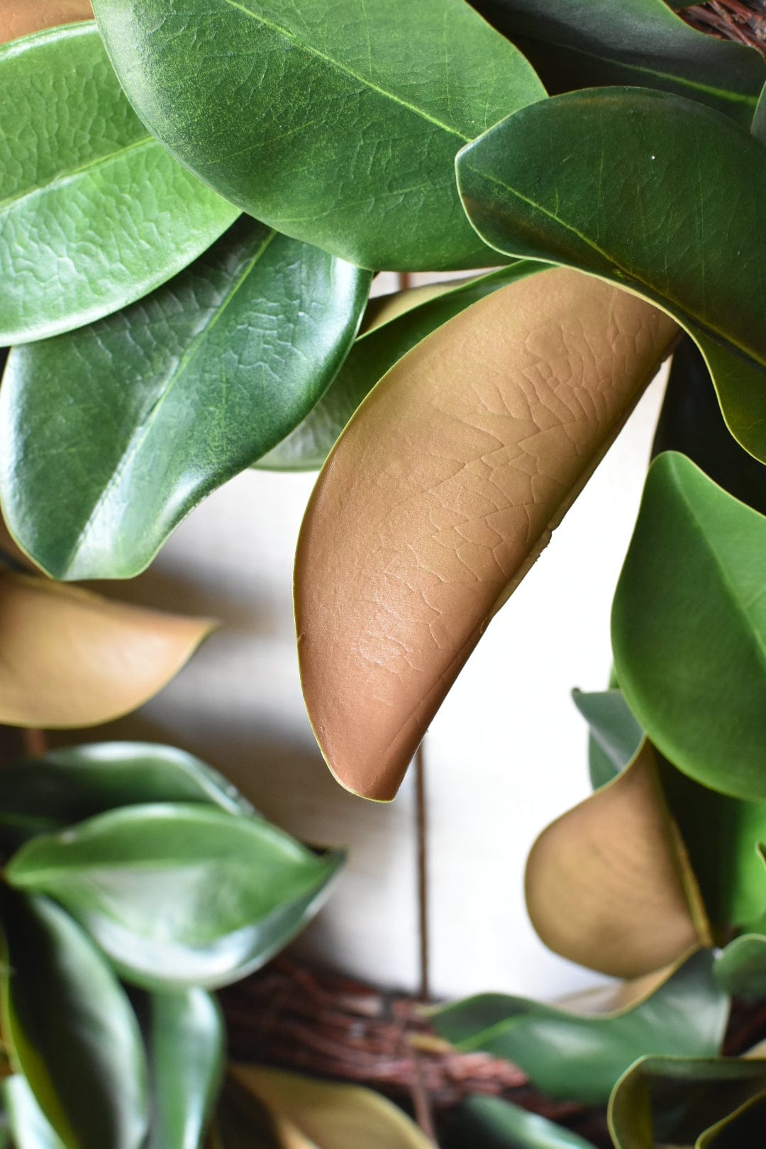 27" Faux Magnolia Leaf Wreath