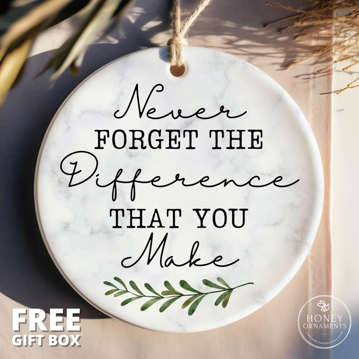 Thank You Ornament - Appreciation Gift for Teacher