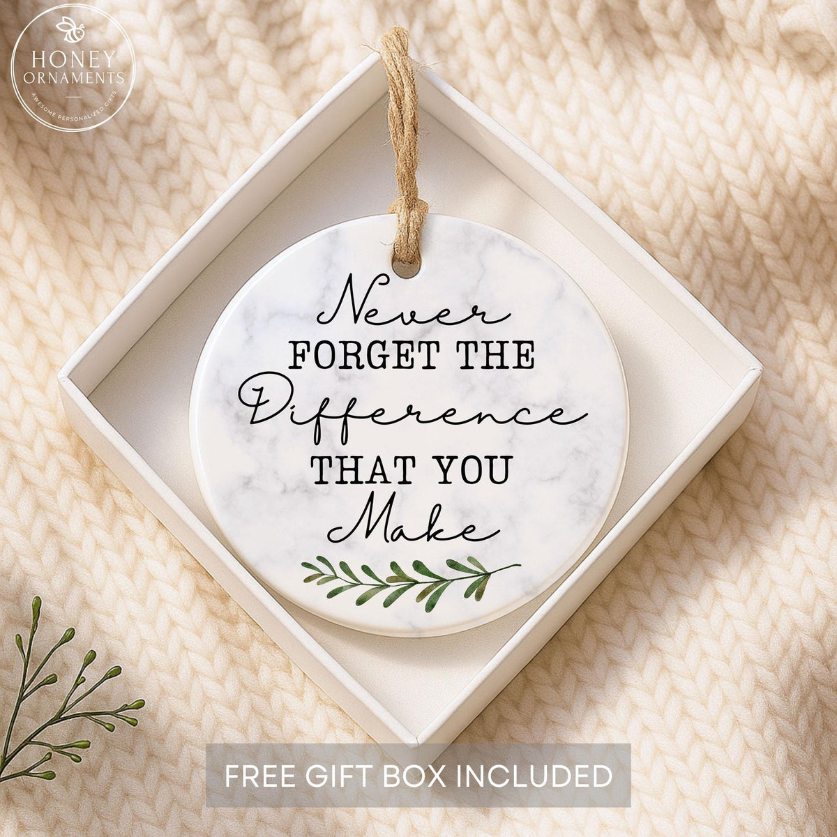 Thank You Ornament - Appreciation Gift for Teacher
